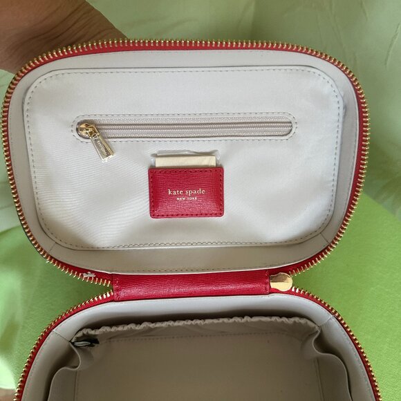 KATE SPADE DEVIN PIXEL HEARTS VANITY KIT MAKE-UP/TOILETRY CASE:NWT HEARTS - Picture 14 of 16